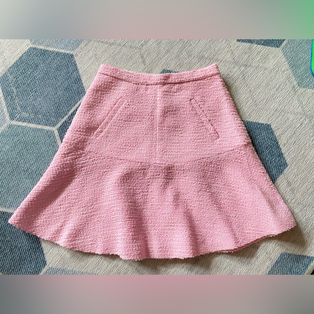 Kefansen Woman NWOT Pink A-Line Textured Skirt with Pockets